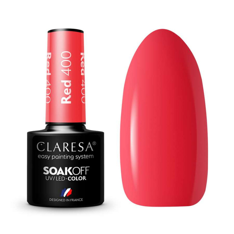 ESMALTE SEMIPERMANTENTE RED 400 CLARESA