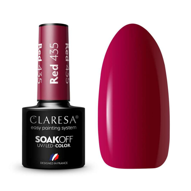 ESMALTE SEMIPERMANTENTE ROJO 435 CLARESA