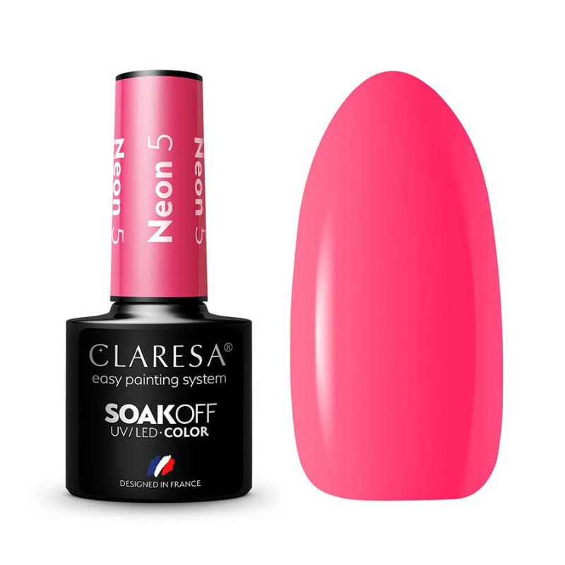 ESMALTE SEMIPERMANTENTE NEON 5 CLARESA