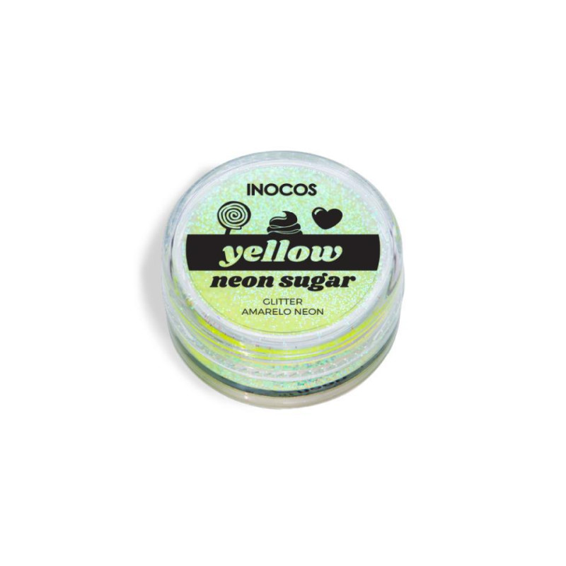 GLITER YELLOW  NEON SUGAR INOCOS  3GR