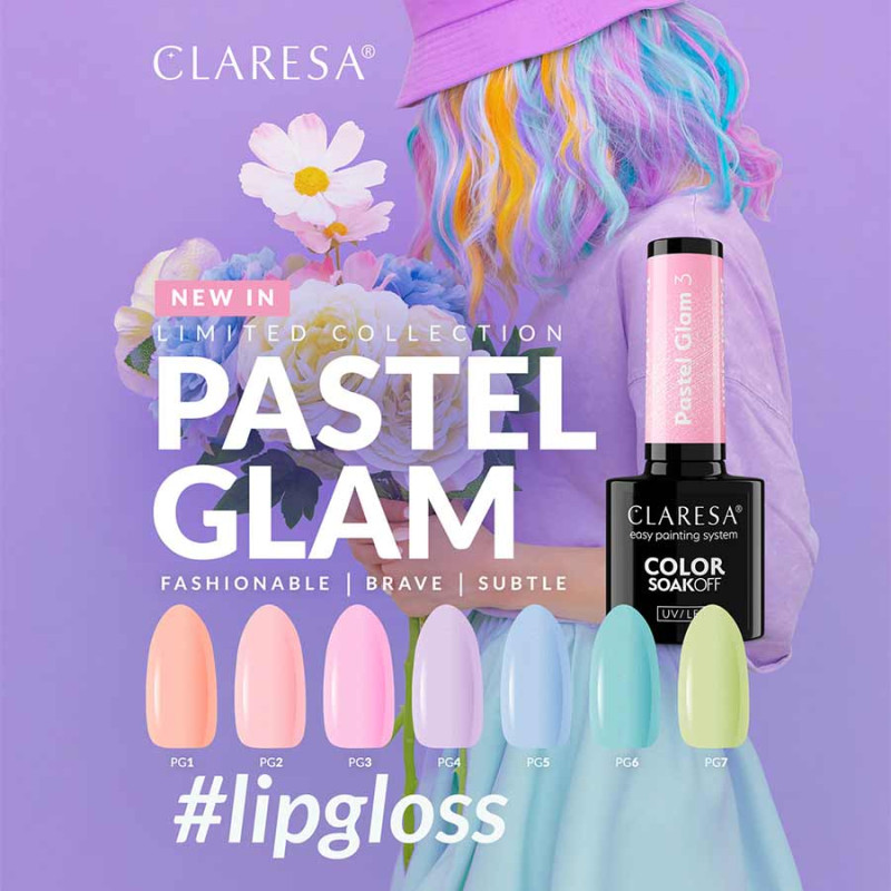 ESMALTE SEMIPERMANTENTE PASTEL GLAM 01 CLARESA