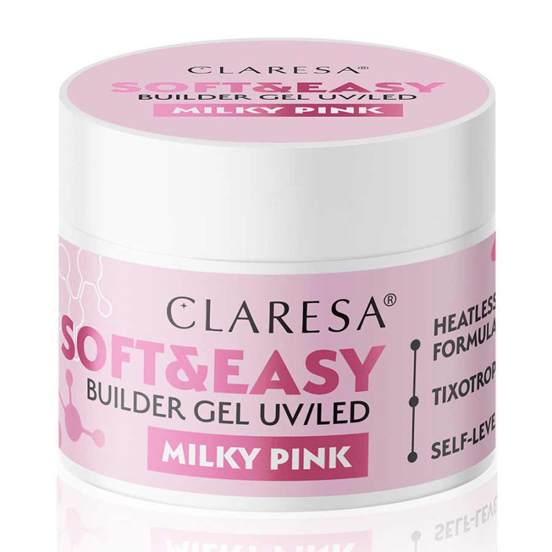 BUILDER GEL SOFT AND EASY MILKY PINK 45GR CLARESA