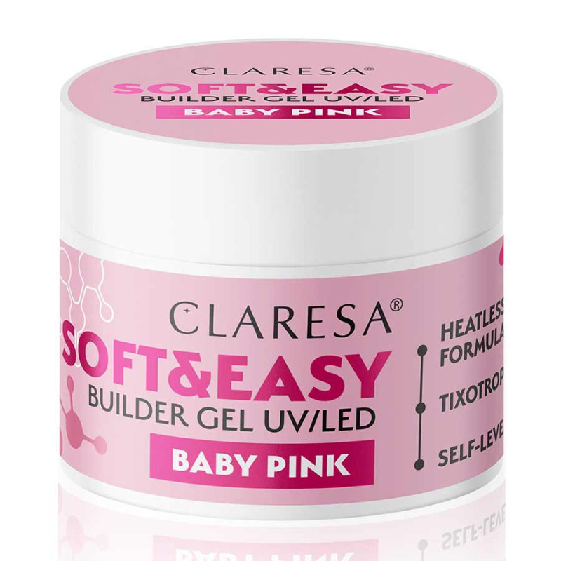 BUILDER GEL SOFT AND EASY BABY PINK 90GR CLARESA