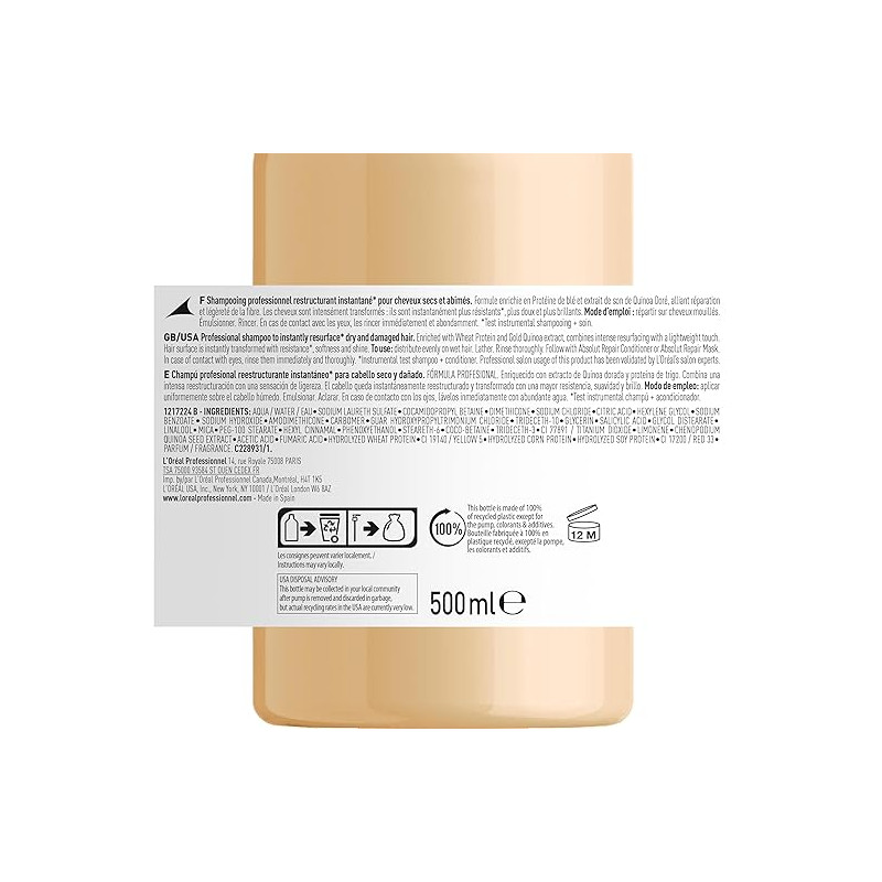 CHAMPU ABSOLUT REPAIR 300ML LOREAL 