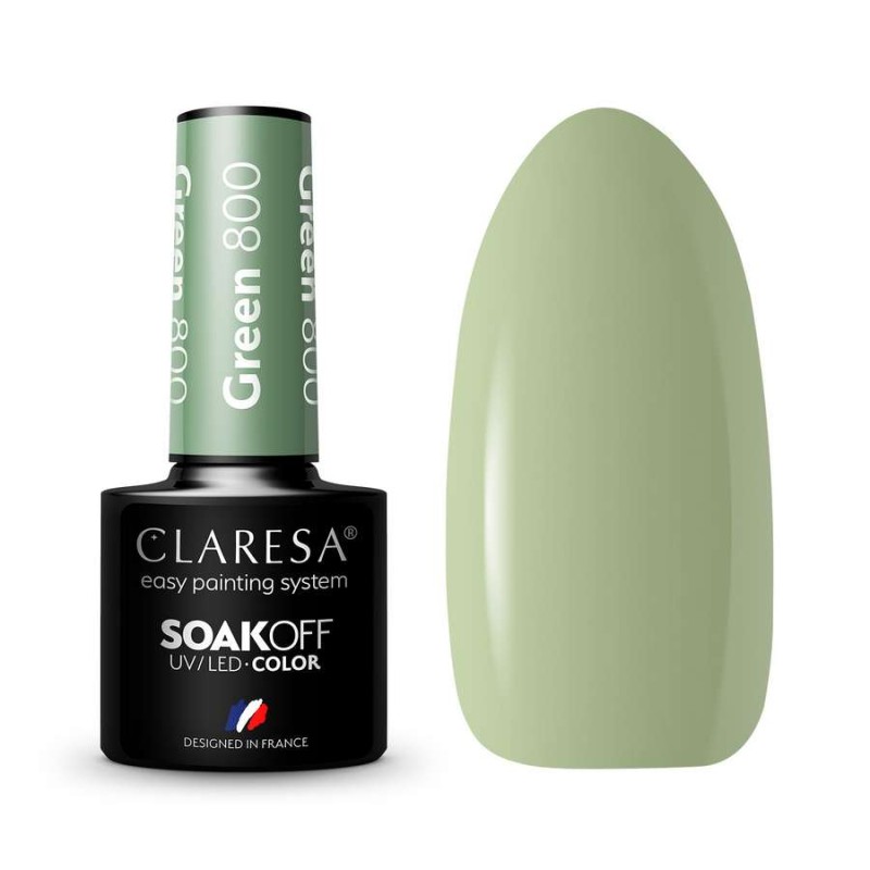 ESMALTE SEMIPERMANTENTE VERDE 800 CLARESA