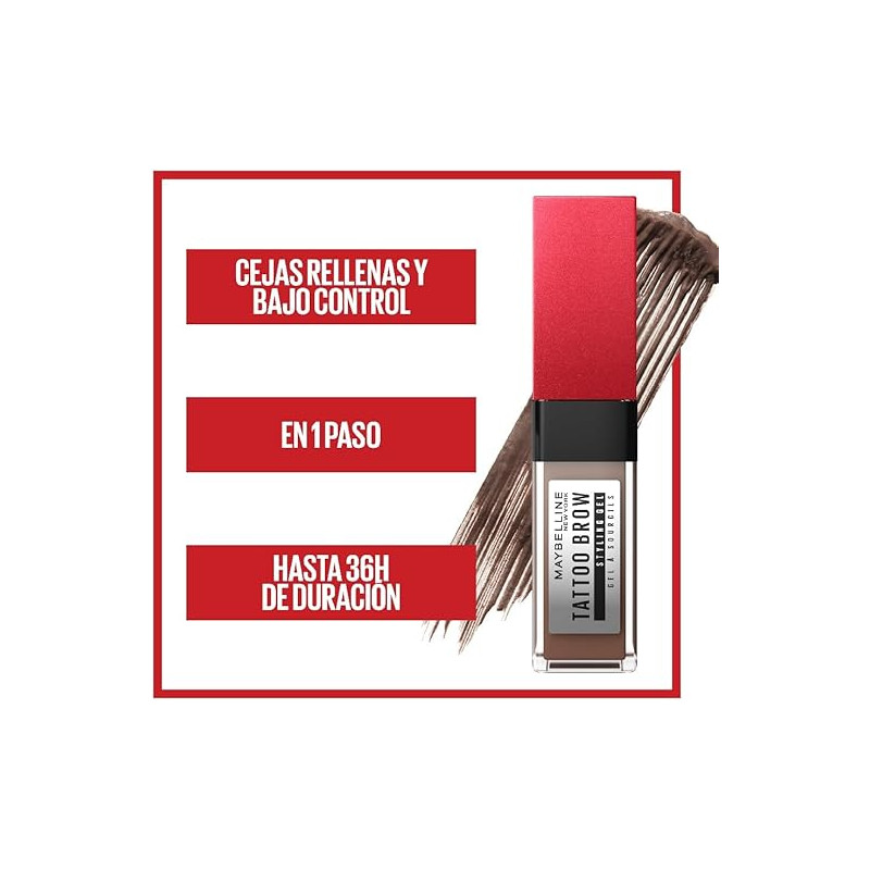 TATTOO BROW RELLENA GEL 262 BLACK MAYBELLINE