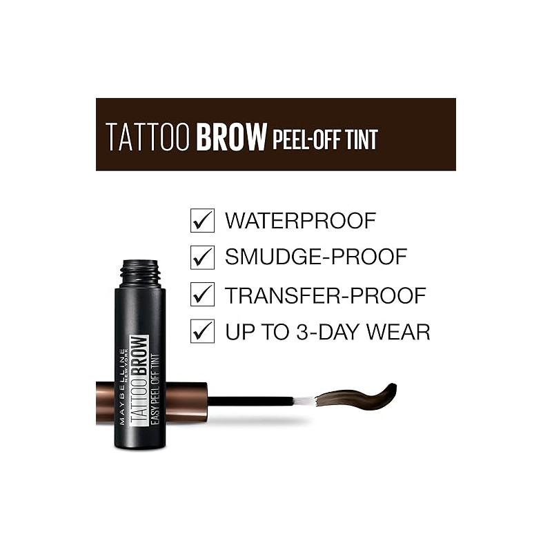 TATTO BROW GEL TINT 3 DARK BROWN MAYBELLINE