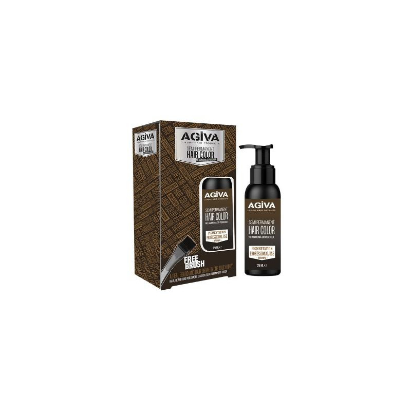 HAIR COLOR TINTE DE BARBA AGIVA BROWN 125ML