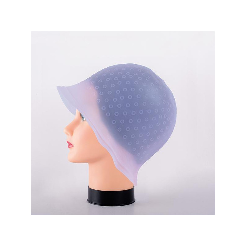 GORRO MECHAS TRANSLUCIDO SILICONA ROSA  BIFULL