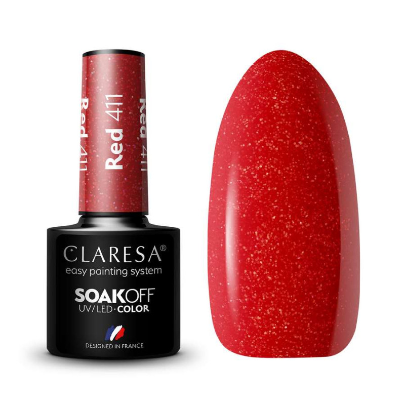 ESMALTE SEMIPERMANTENTE RED 411 CLARESA