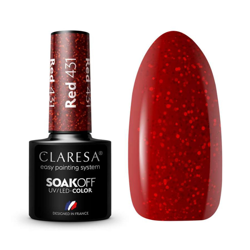 ESMALTE SEMIPERMANTENTE RED 431 CLARESA