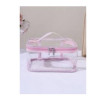 BOLSA MAQUILLAJE TRASPARENTE CREMALLERA M ROSA