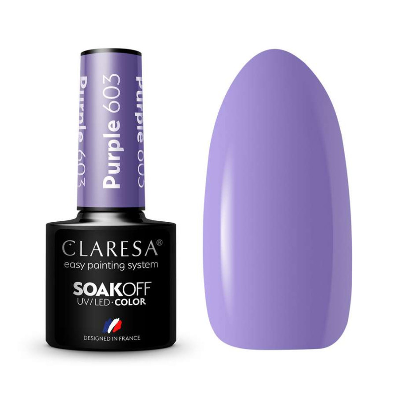 ESMALTE SEMIPERMANTENTE MORADO 603 CLARESA