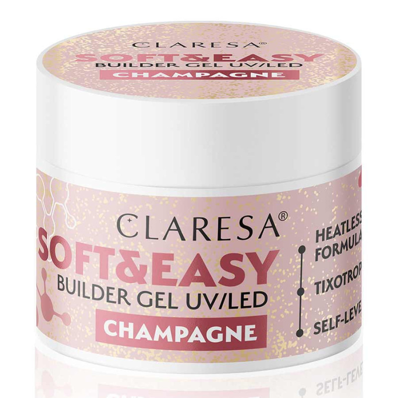 BUILDER GEL SOFT AND EASY GLAM CHAMPA 90GR CLARESA