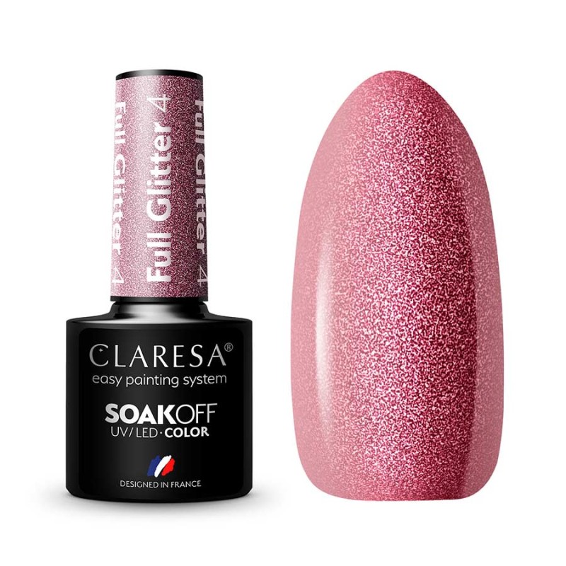 ESMALTE SEMIPERMANTENTE FULL GLITTER 4 CLARESA