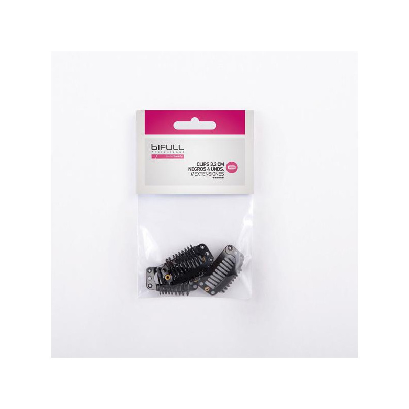 BOLSA 4 CLIPS EXTENSIONES NEGROS BIFULL