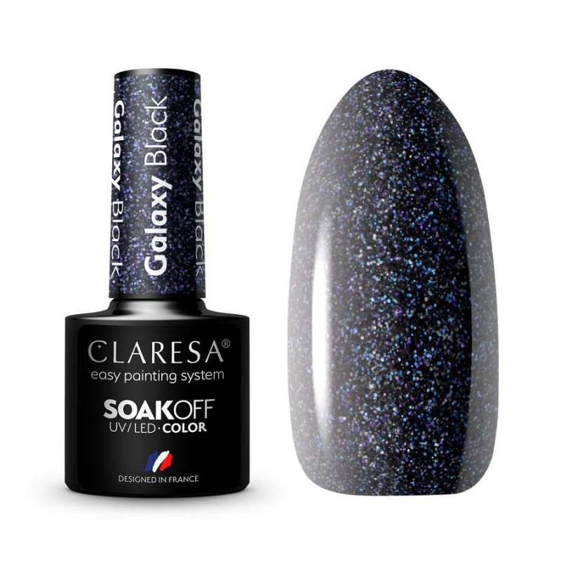 ESMALTE SEMIPERMANENTE GALAXY BLACK CLARESA