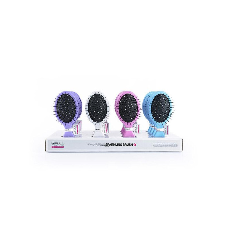 CEPILLO OVALADO MINI SOFT TOUCH SPARKLING LILA BIF