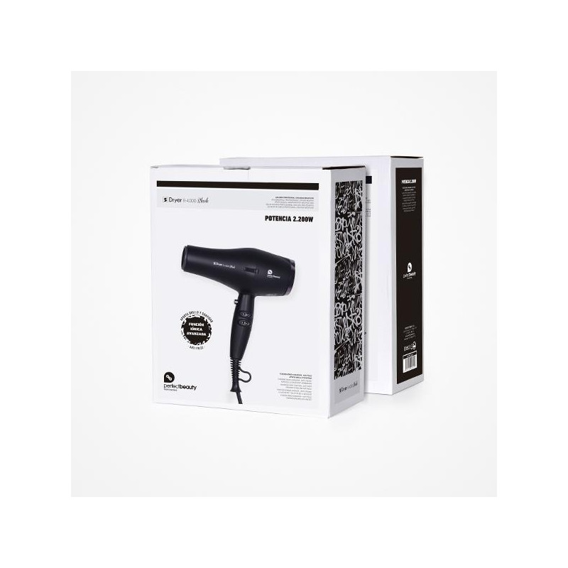 SECADOR PROFESIONAL CON IONES BLACK R-4000