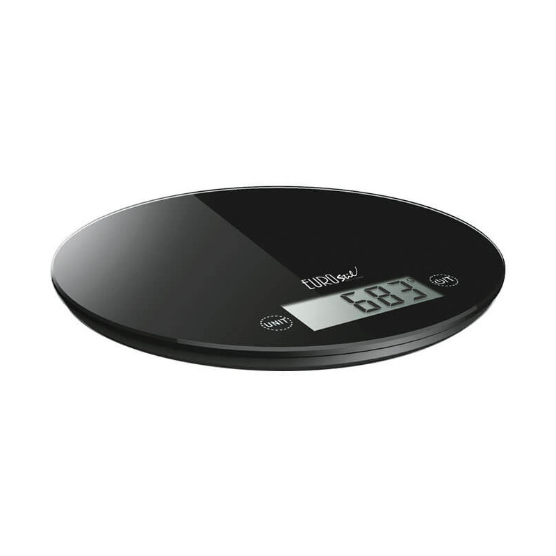 BALANZA DIGITAL NEGRA 5KG  1GRAMO  EUROSTIL