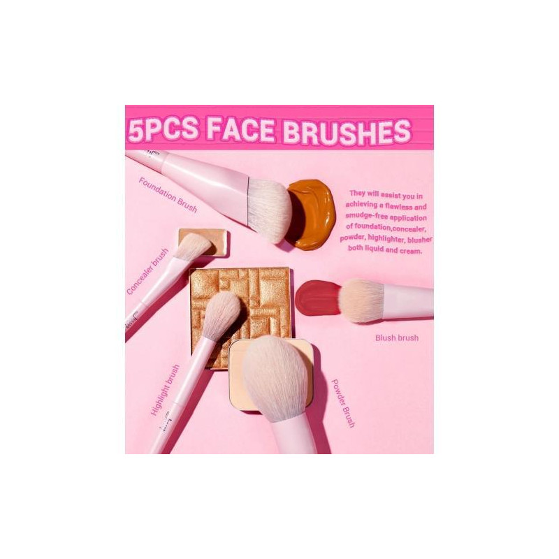 SET DE BROCHAS CRYSTAL PINK JESSUP COLLECTION IV