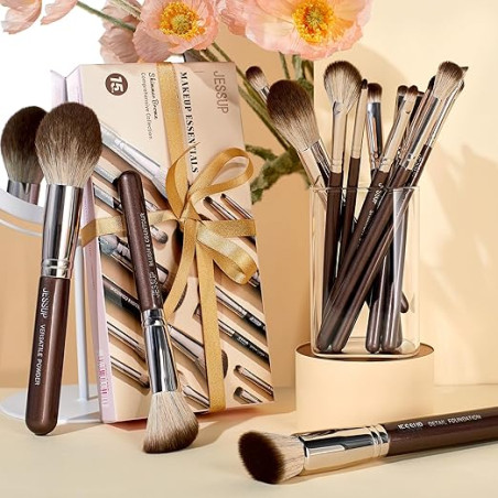 SET BROCHAS 15 PIEZAS JESSUP T498 SHIMMER BROWN