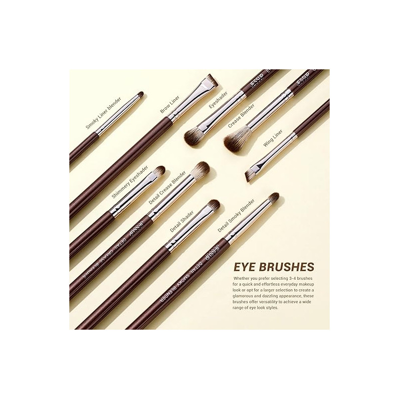 SET BROCHAS 15 PIEZAS JESSUP T498 SHIMMER BROWN