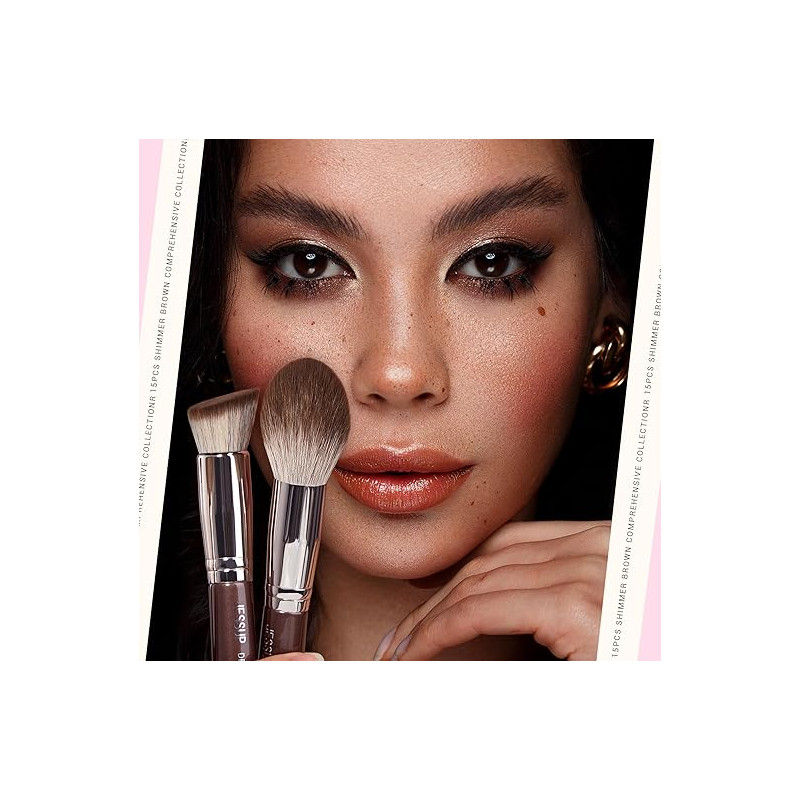 SET BROCHAS 15 PIEZAS JESSUP T498 SHIMMER BROWN