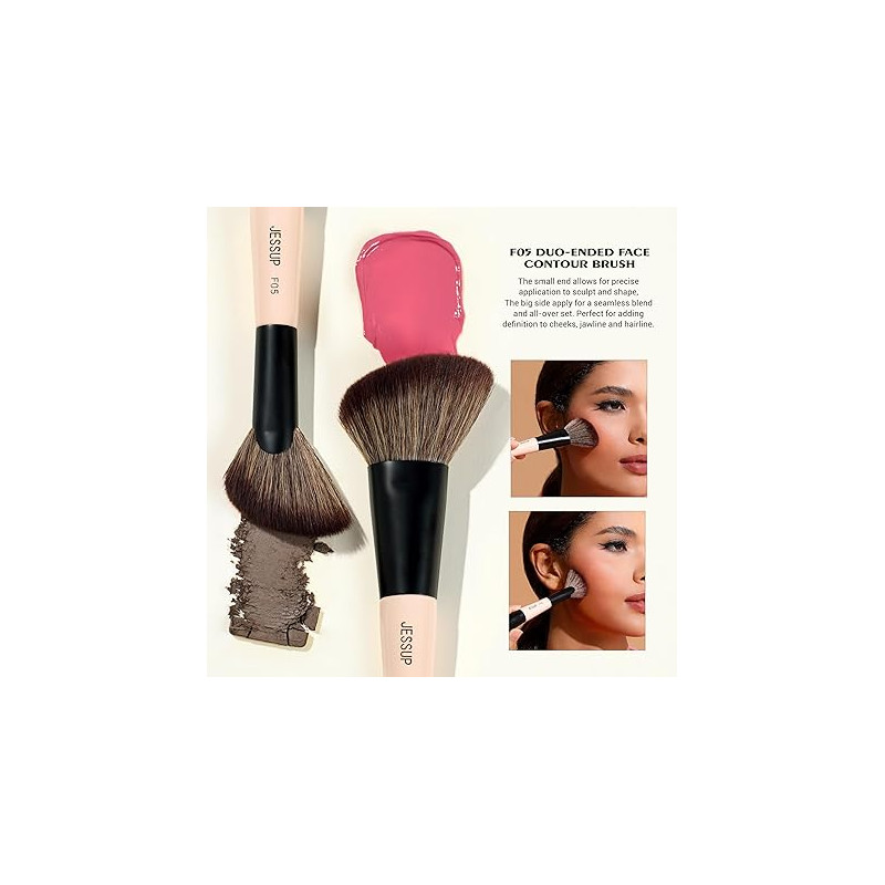 SET 3 BROCHAS JESSUP COLECCION VI PEACH DUST