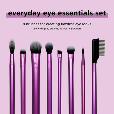 SET 8 BROCHAS REAL TECHNIQUES EVERYDAY  ESSENTIALS