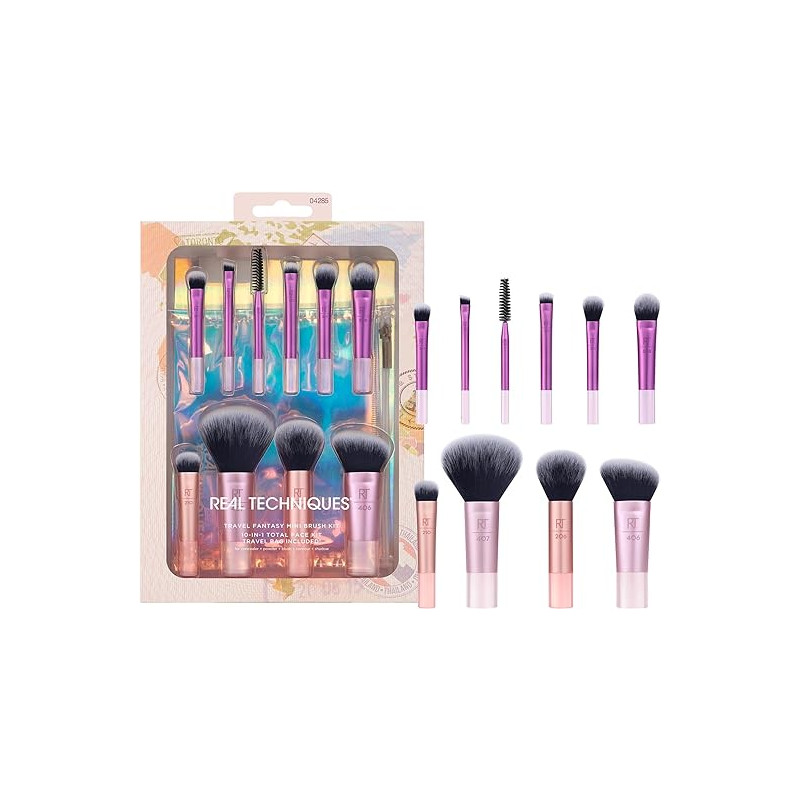 TRAVEL FANTASY MINI BRUSH SET 10 MINI REAL TEACHNI