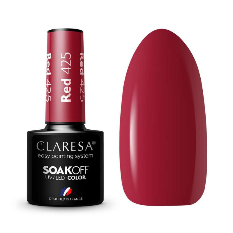 ESMALTE SEMIPERMANTENTE ROJO 425 CLARESA